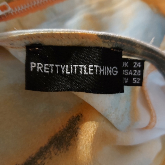 Pretty Little Thing Orange Tie Dye 2 Piece Outfit - Picture 8 of 13
